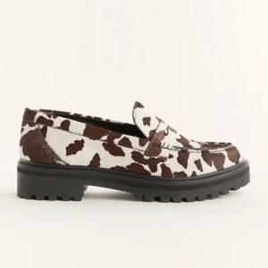 NEW IN BOX reformation agathea chunky loafer in dark brown cow